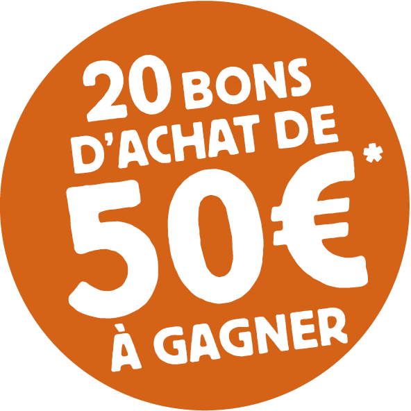 20 bons d'achats de 50€ à gagner